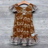 Flutter Sleeve Dress Butterflies Dots 3T