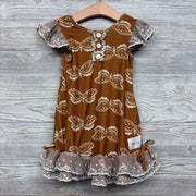 Flutter Sleeve Dress Butterflies Dots 3T