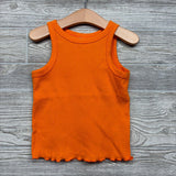 Ribbed Tank Top Lettuce Trim 4T