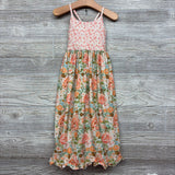 Tank Dress Flowers Ruffle Trim 3T