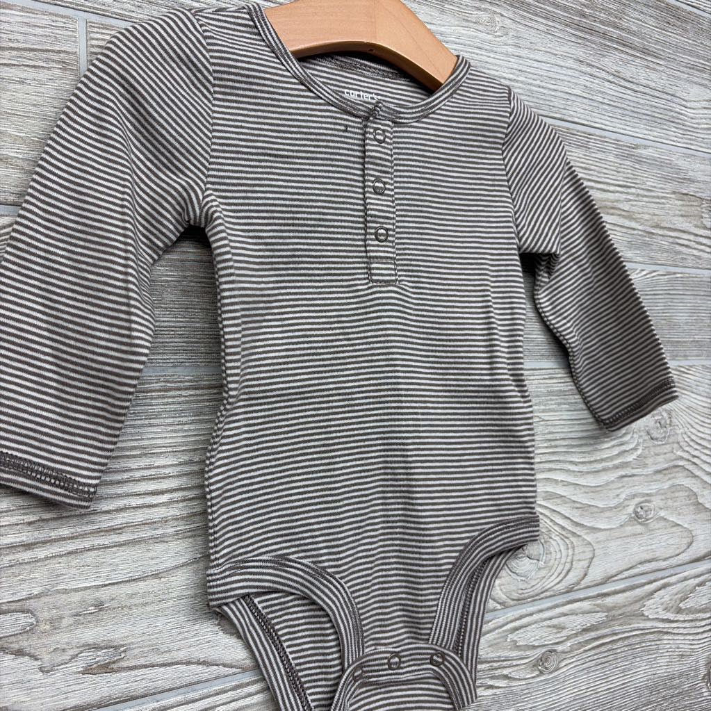 LS Henley Bodysuit Stripes 9M