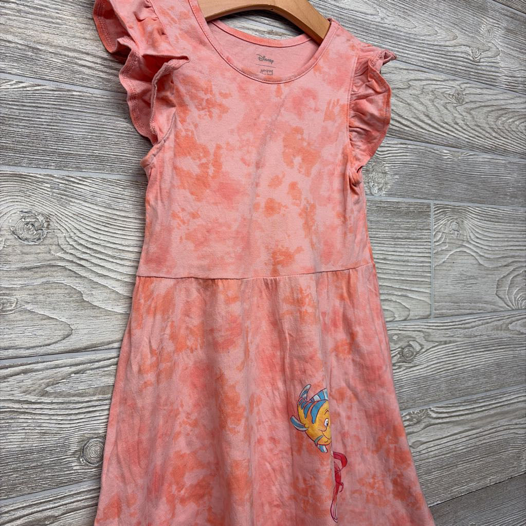 Flutter Sleeve Jersey Dress Tie Dye Ariel Flounder 7