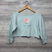 NEW Off Shoulder Cropped Sweatshirt Always Authentic 8