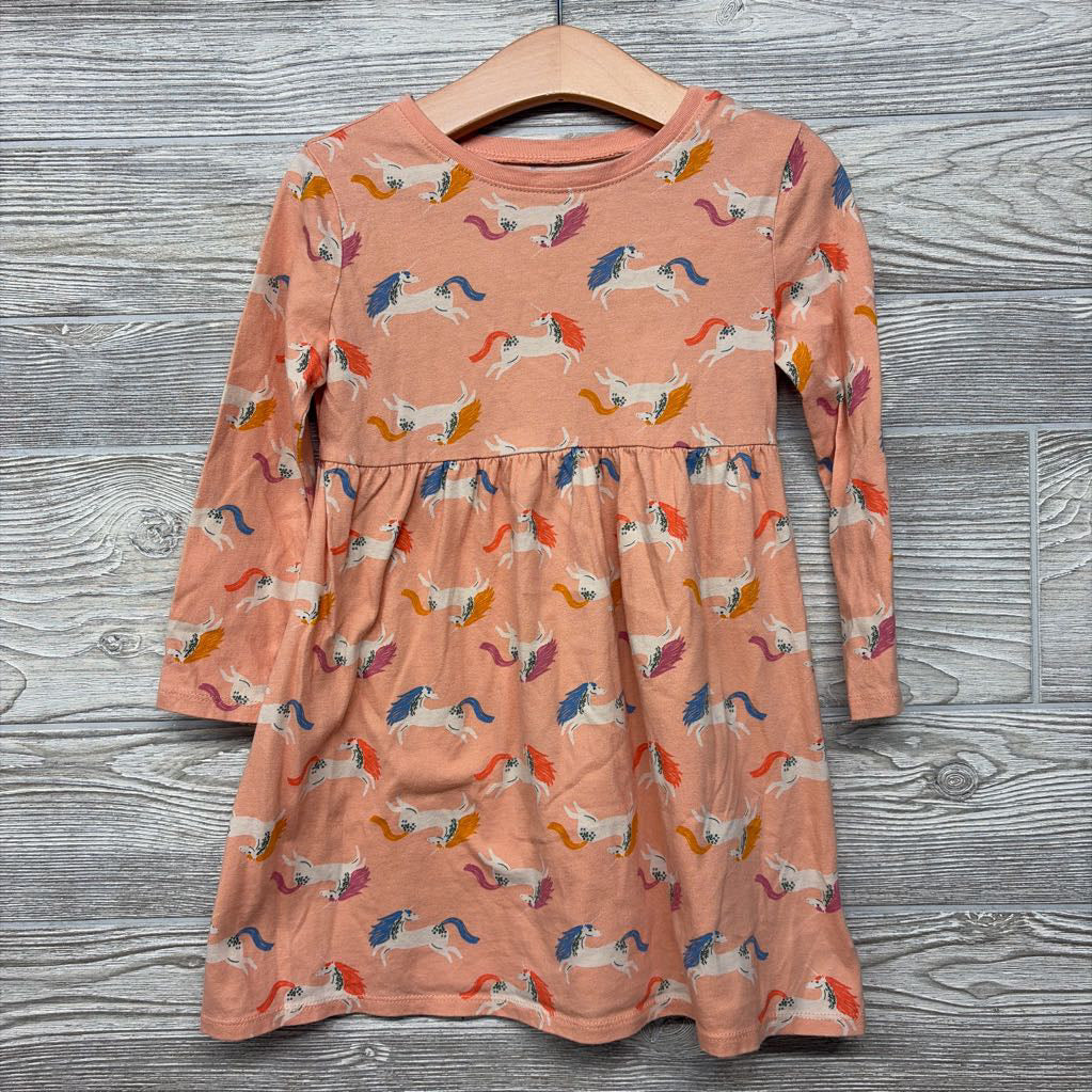 LS Jersey Dress Unicorns 4T