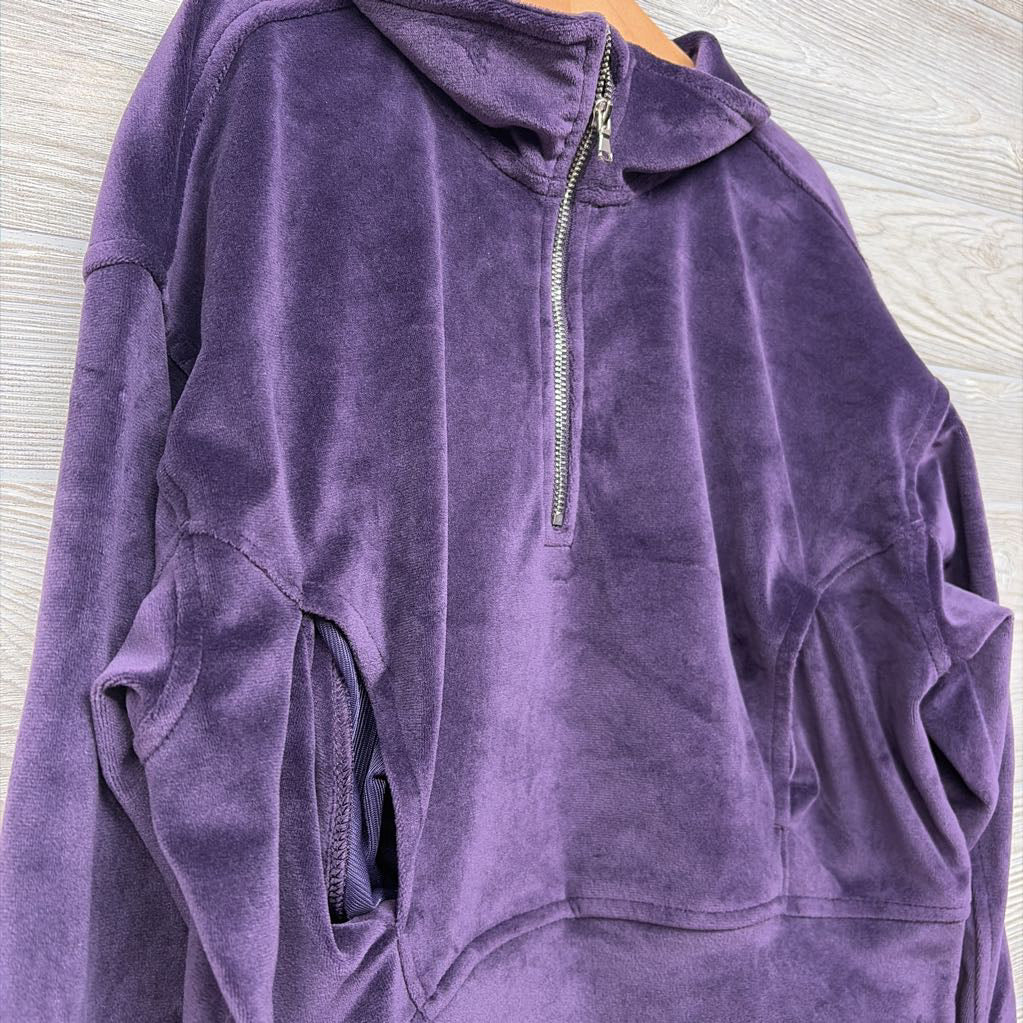 Velour 1/4 Zip Cropped Pullover 8