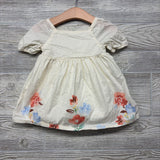 Puff Sleeve Smocked Dress Flowers 9M