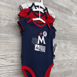NEW 3 Pk Bodysuit Minnesota Twins Ruffles 3-6M