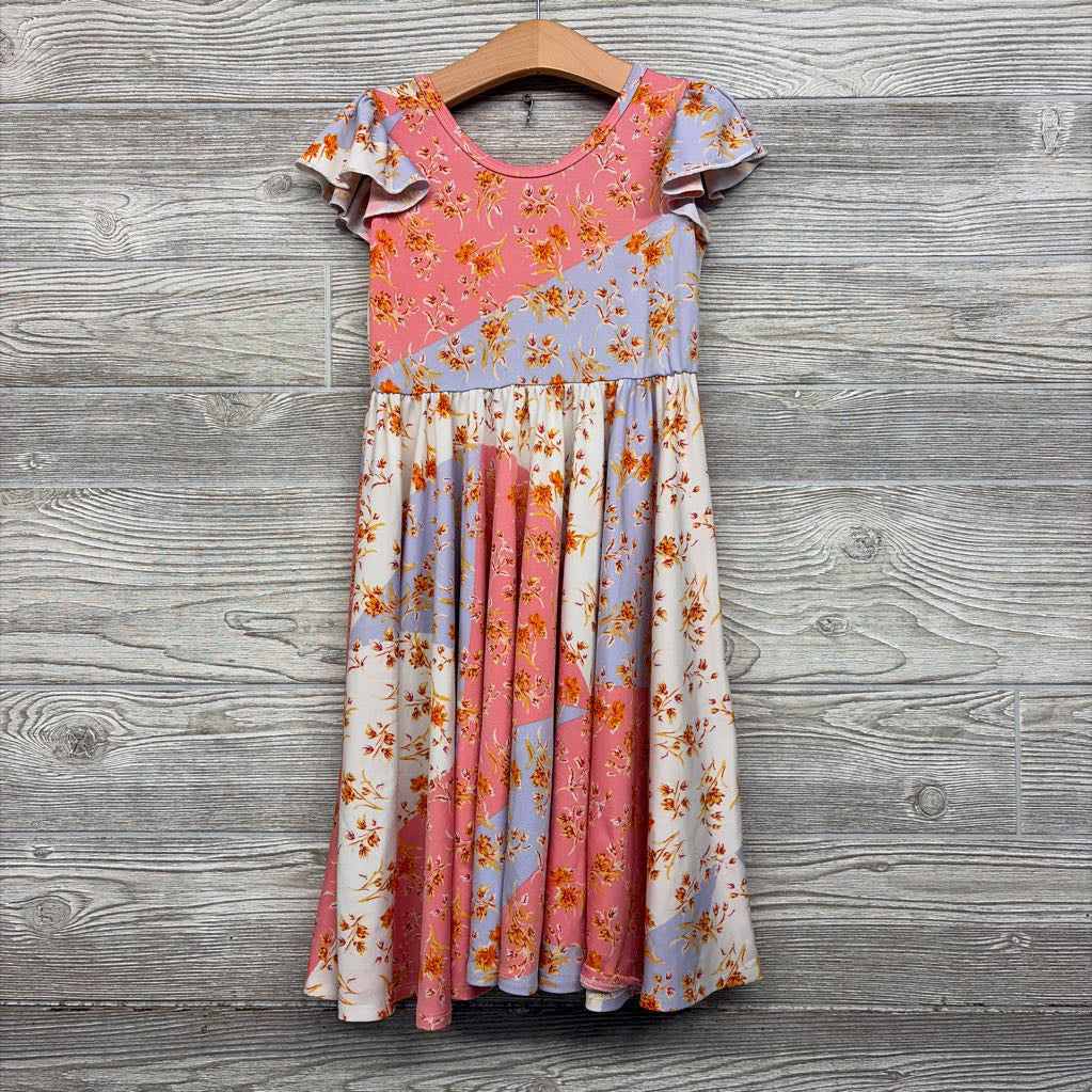 Flutter Sleeve Dress Flowers 7