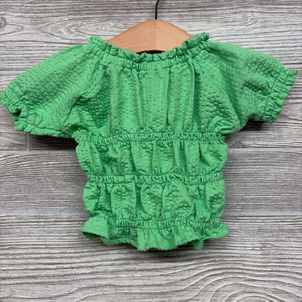 Textured Puff Sleeve Shirt 0-3M