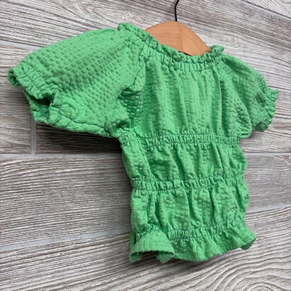 Textured Puff Sleeve Shirt 0-3M