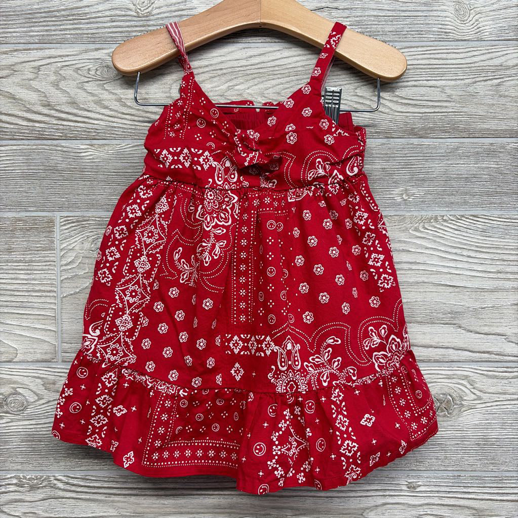 Tank Dress & Bloomers Paisley Bow 12M
