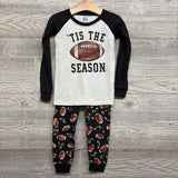 2 Pc LS PJs Tis The Season Footballs 4T