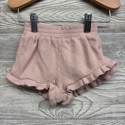 Waffle Knit Shorts Ruffle Trim 3-6M