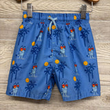 LS Rash Guard & Swim Trunks Palm Trees 3T