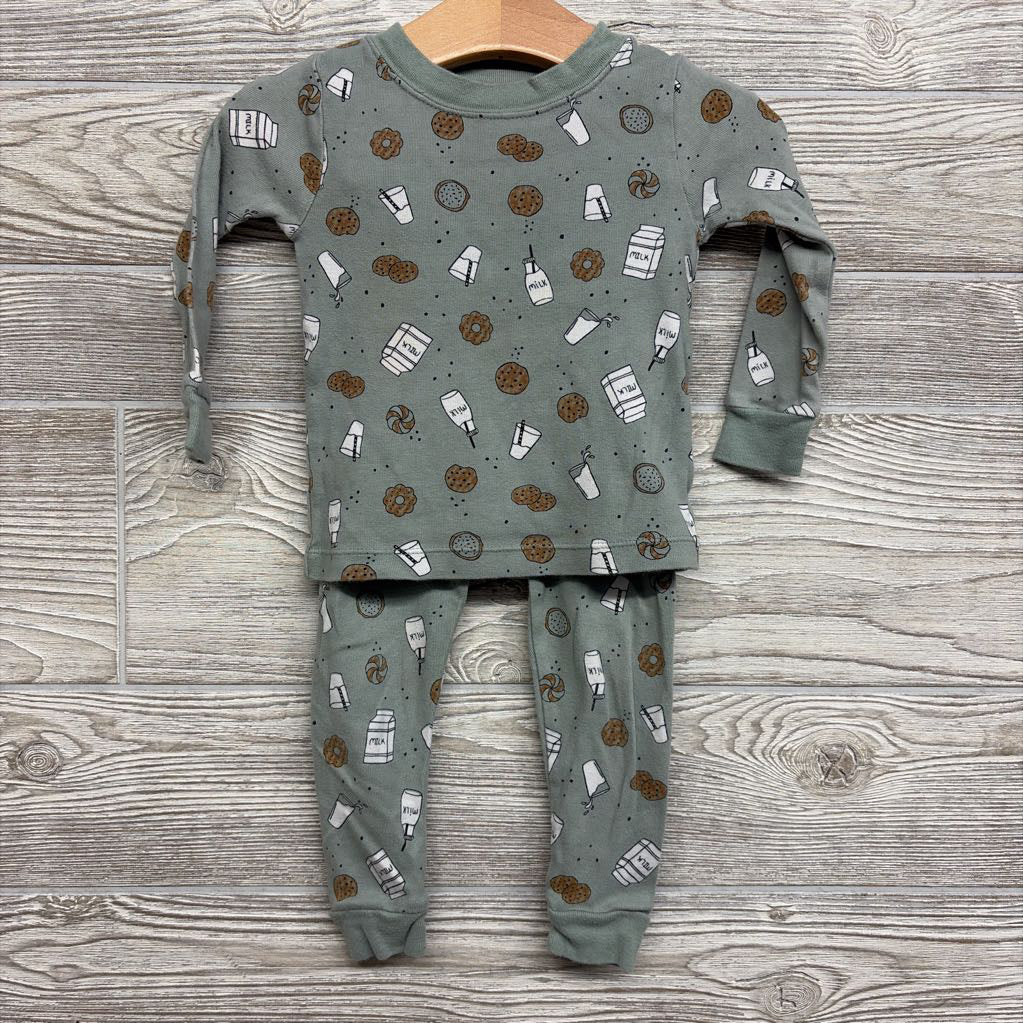 2 Pc LS PJs Cookies Milk 18M
