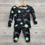 2 Pc LS PJs Dinosaurs Splatters 12-18M