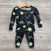 2 Pc LS PJs Dinosaurs Splatters 12-18M