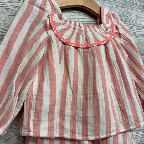 LS Gauze Shirt & Wide Leg Pants Stripes 18M
