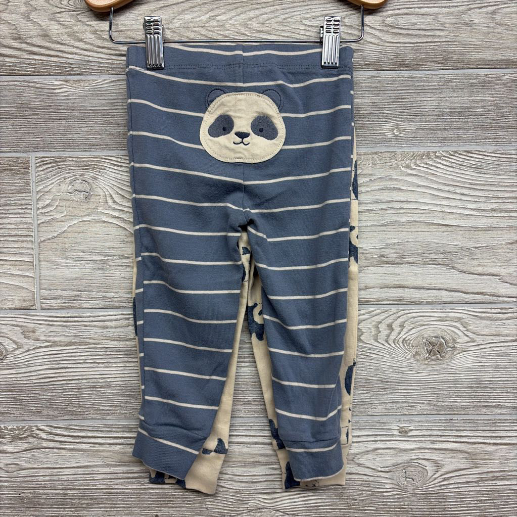 Nw/oT LS Bodysuit Pandas & 2 Pk Pants Pandas Stripes 18M