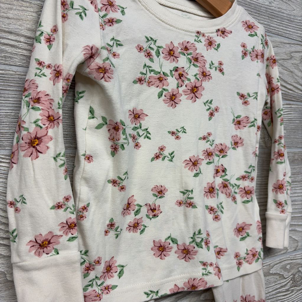 2 Pc LS PJs Flowers 3T