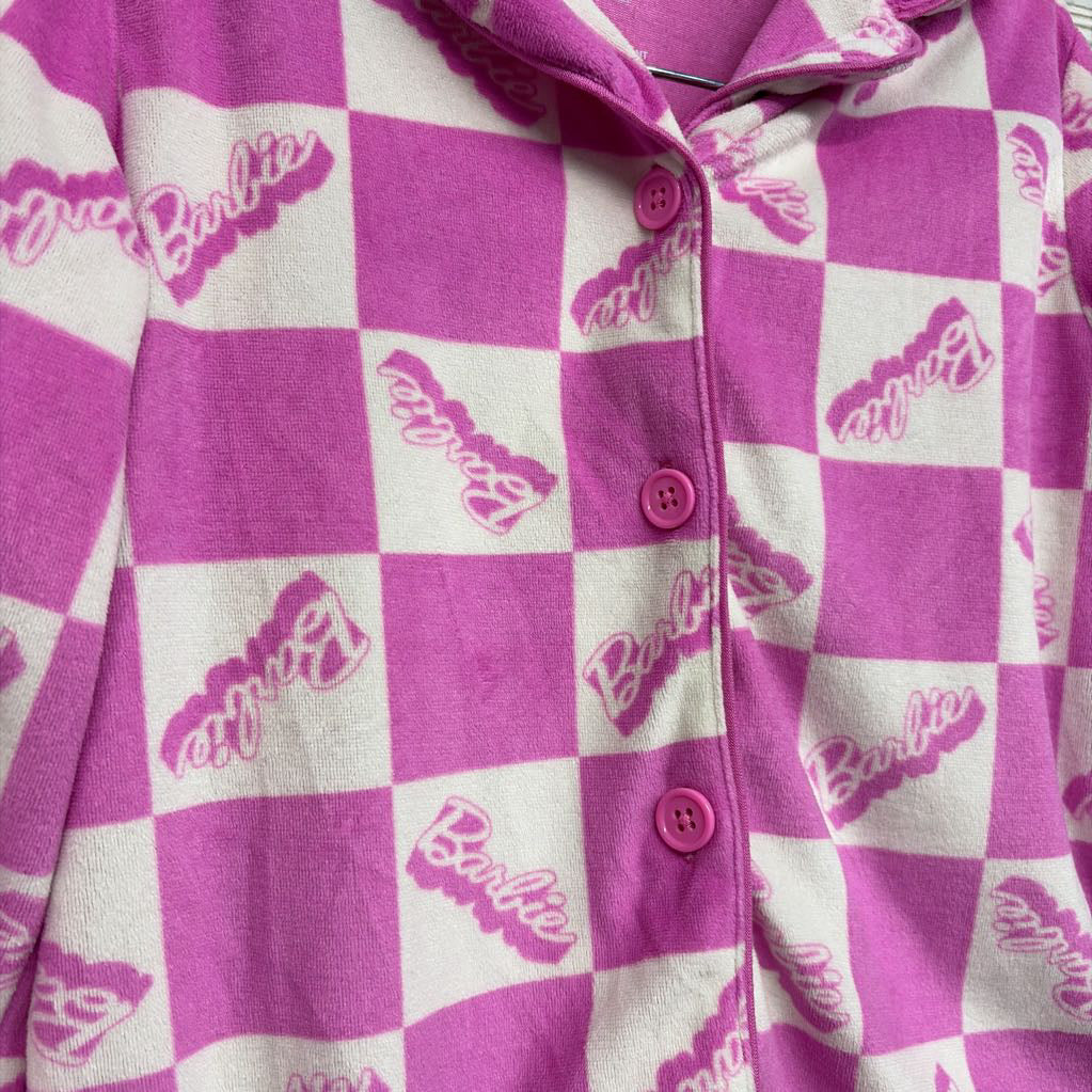2 Pc LS Cozy Button Up PJs Checker 8