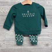 Crewneck Snuggle Season & Harem Pants Nordic 3-6M