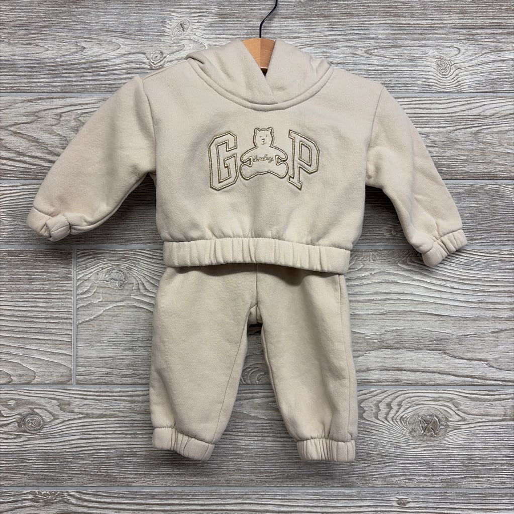 Hoodie Embroidered Logo & Jogger Sweatpants 3-6M