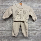 Hoodie Embroidered Logo & Jogger Sweatpants 3-6M