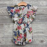 NEW Flutter Sleeve Romper Flowers 9-12M