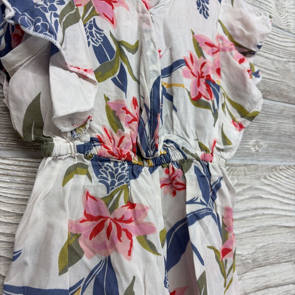 NEW Flutter Sleeve Romper Flowers 9-12M