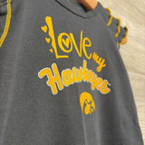 Flutter Sleeve Bodysuit Love My Hawkeyes 24M