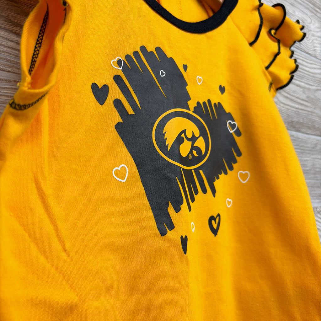 Flutter Sleeve Bodysuit Hearts IA Hawkeyes 24M