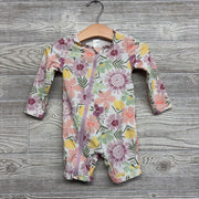 LS Swimsuit Flowers Ruffle Trim 9M