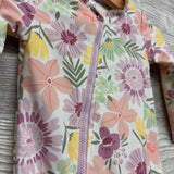 LS Swimsuit Flowers Ruffle Trim 9M