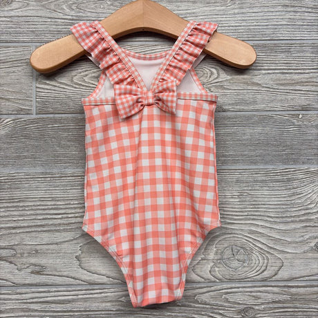 Gingham Ruffle Swimsuit 12M