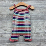 Bamboo Tank Romper Stripes Ruffle Trim 6-12M *