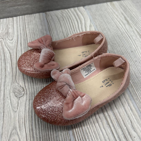 Glitter Flats Velour Bow 7c