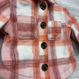 Plaid Button Up Shacket 0-3M