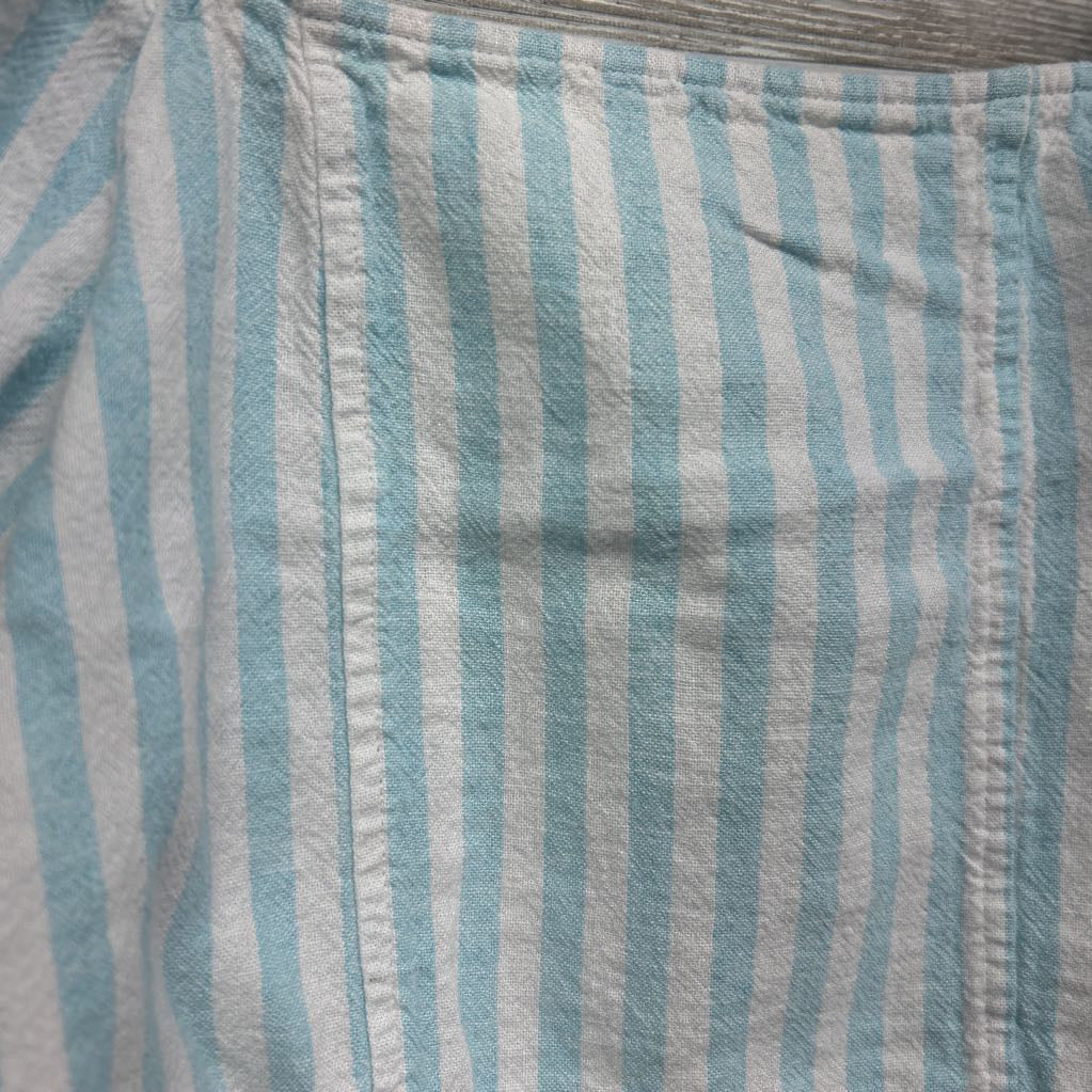 Cropped Puff Sleeve Shirt Stripes