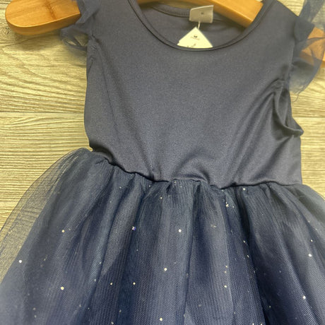 Tulle Flutter Sleeve Dress Glitter 9-12M