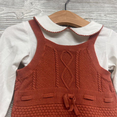 Knit Romper & LS Collared Shirt 12M