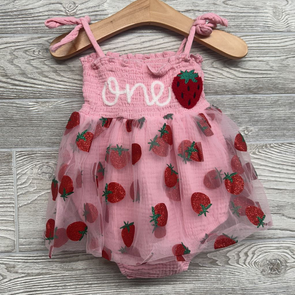 Tank Smocked Dress Strawberries One 12-18M