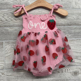 Tank Smocked Dress Strawberries One 12-18M