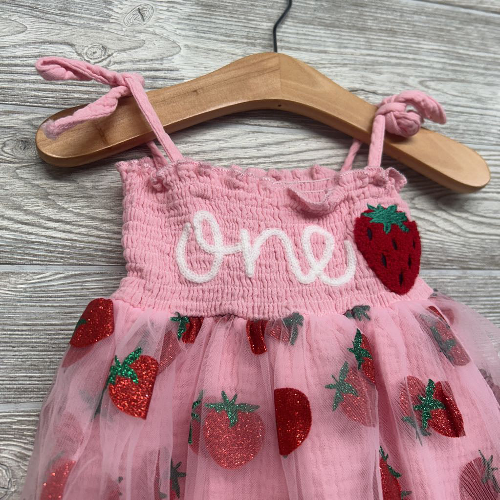 Tank Smocked Dress Strawberries One 12-18M