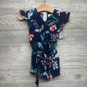 NEW Flutter Sleeve Romper Flowers W/ Belt 9-12M
