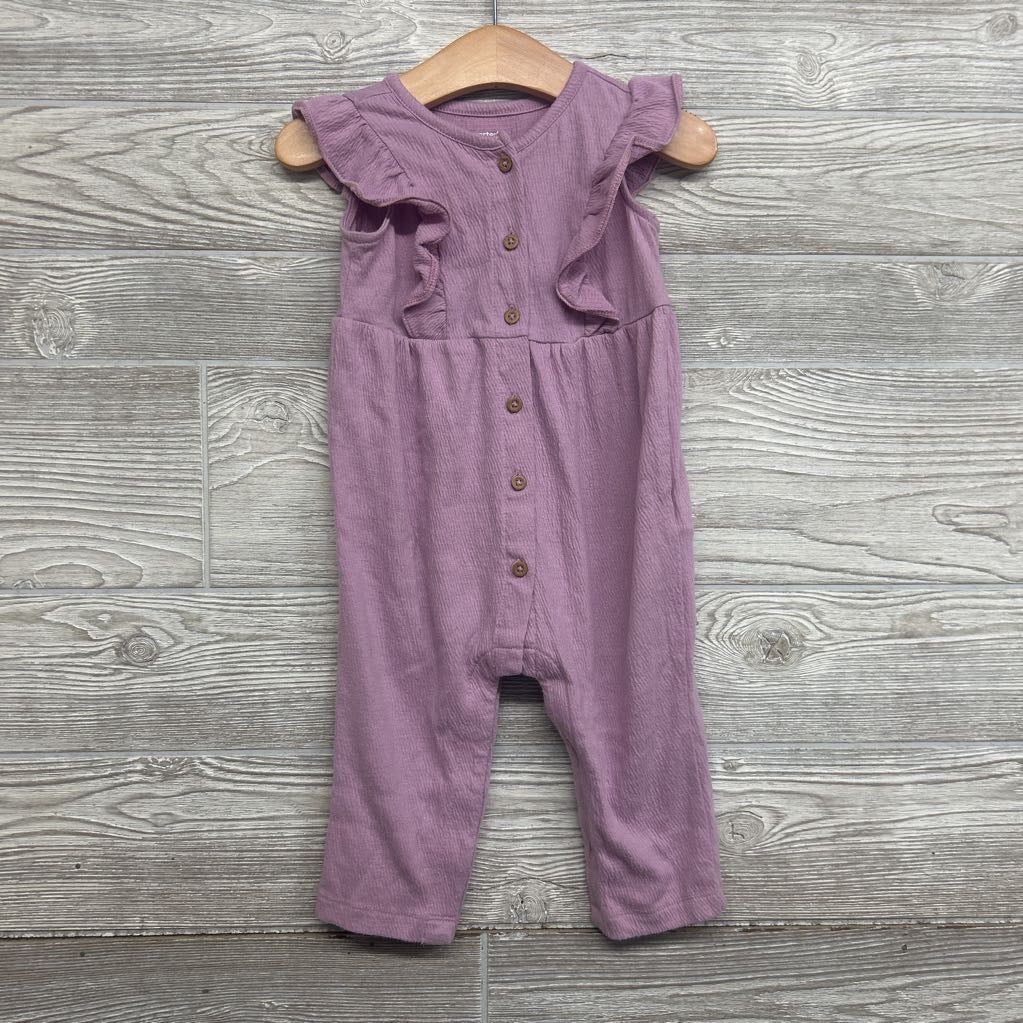 Textured Flutter Sleeve Button Up Outfit 12M