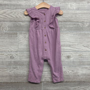 Textured Flutter Sleeve Button Up Outfit 12M