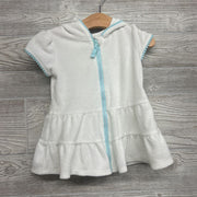 Terry Swim Cover Up W/ Hood Pom Trim 18M