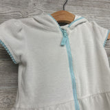 Terry Swim Cover Up W/ Hood Pom Trim 18M