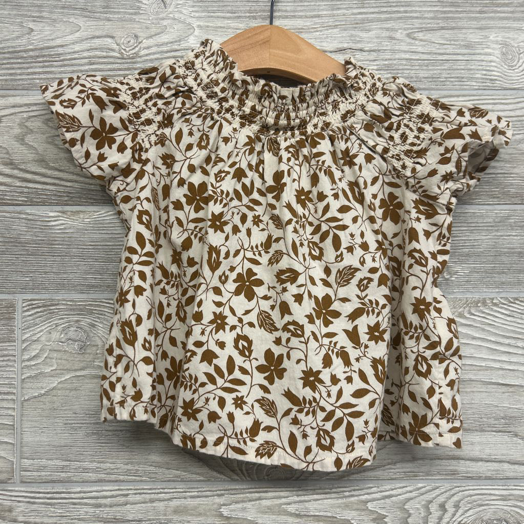 Smocked Shirt Flowers 18-24M